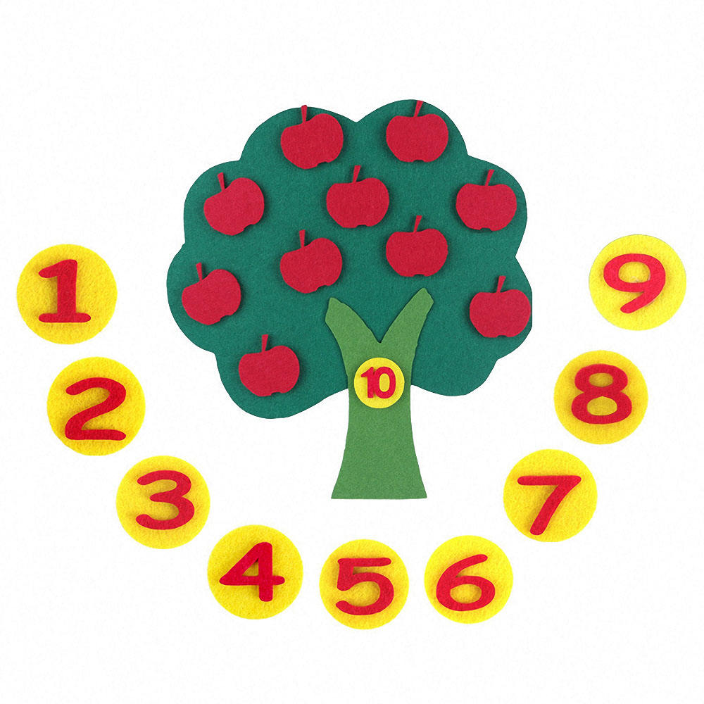Gioco Montessori per contare in feltro